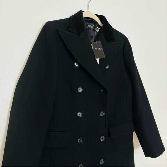 New Ralph Lauren Wool-Blend Twill Double-Breasted Coat $595 - Picture 8 of 11